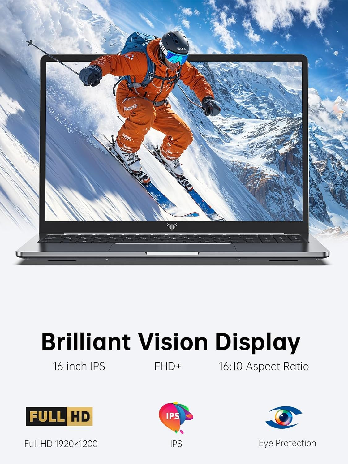 Light Gaming Laptop, ΑΜD Ryzen R2544 Processor, 16Inch Laptop Computer with 16GB DDR4 512GB SSD, Windοws 11 Laptop with 1920P FHD Display, Wifi, USB3.2, Type_C