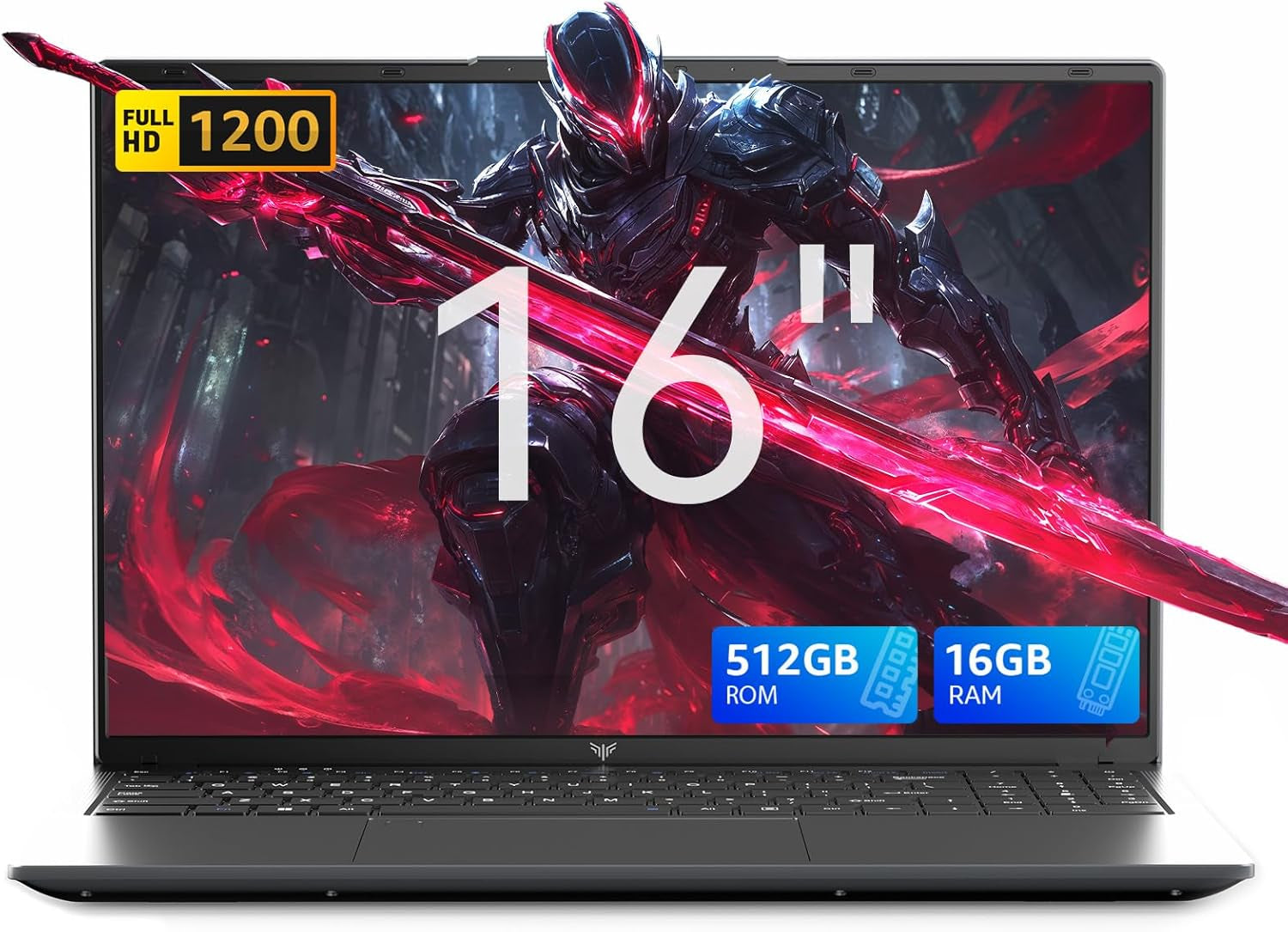 Light Gaming Laptop, ΑΜD Ryzen R2544 Processor, 16Inch Laptop Computer with 16GB DDR4 512GB SSD, Windοws 11 Laptop with 1920P FHD Display, Wifi, USB3.2, Type_C